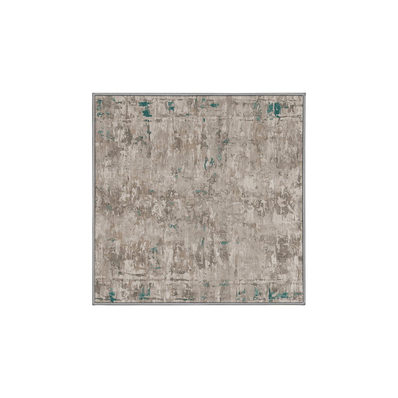 Tapis gris lavable à la machine GSIX03665, Carré 5 pi