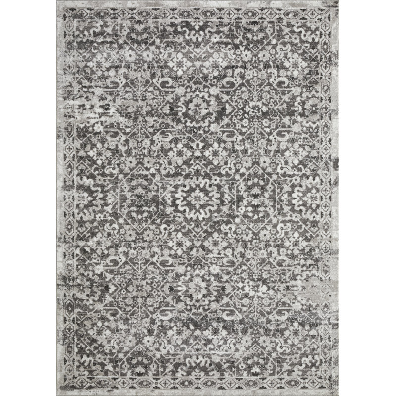 Raghdah Washable Oriental Indoor Rug, Rectangle 6'7" x 9'2"