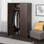 Armoire-penderie de 65 po de hauteur Bucholz, armoire de rangement avec rail de suspension et tablettes pour le salon, la cuisine et la salle de lavage, P 24,5 po x l 32 po x H 65 po, espresso-1030462446-960273296