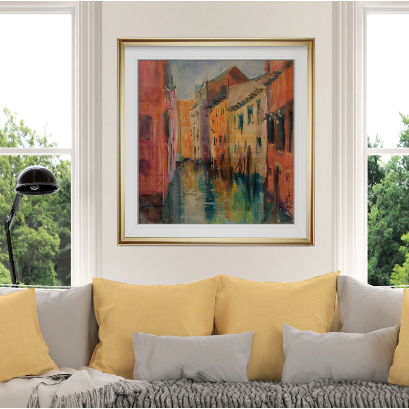 Venise III - reproduction d'art, H 24 po x l 24 po x P 2 po, Cadre doré