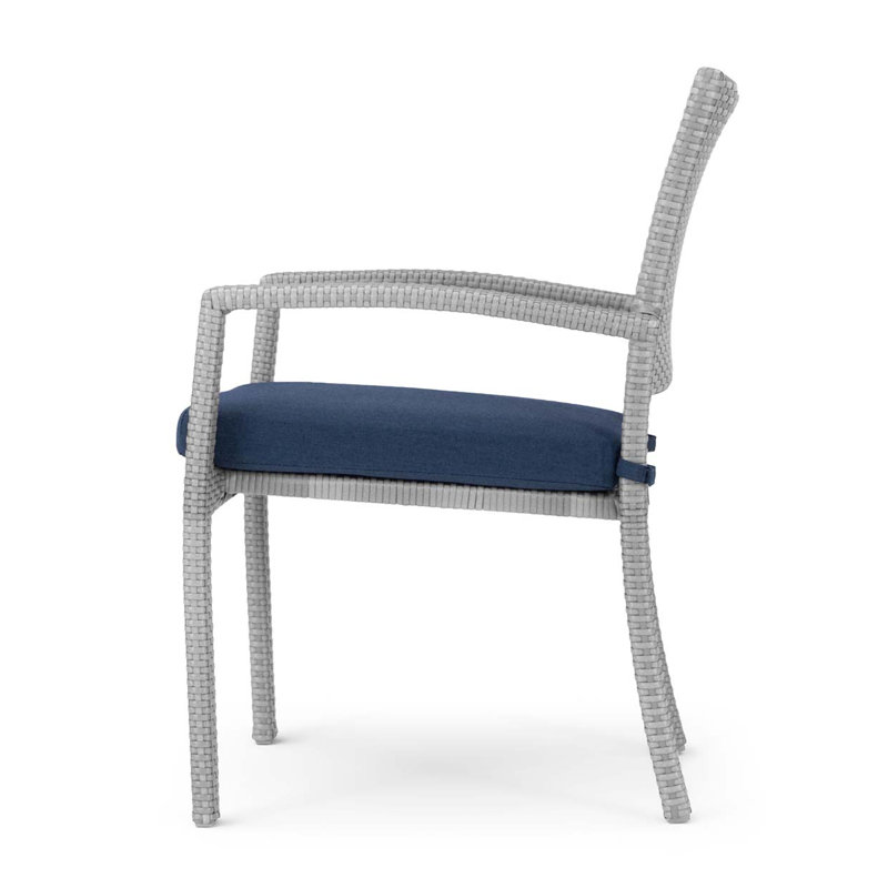 Winnie Stacking Patio Dining Armchair with Cushion, Spectrum Indigo Sunbrella®