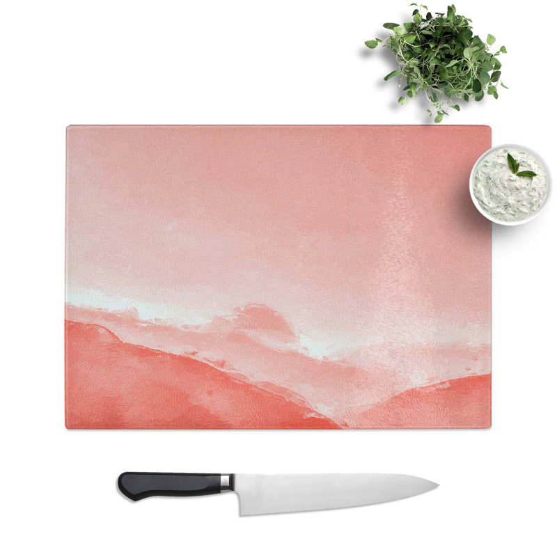 Tempered Glass Mountains Chopping Board, 28.5 cm W x 20 cm L