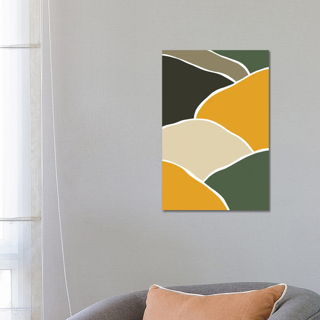 Wild Collection Hills Abstract von Pixy Paper - Galerie-verpackte Leinwand Giclée auf Leinwand