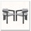 Ensemble de 2 chaises d'extérieur en aluminium avec coussin gris Pula