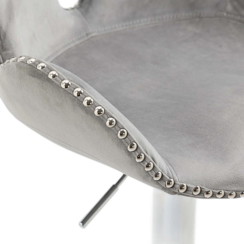 Tabouret pivotant à hauteur réglable Jayleah, gris