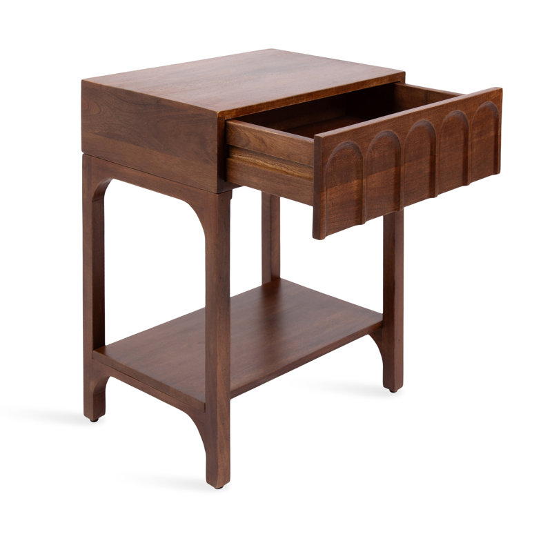 Archvale Rectangular Tiered Mango Wood Side Table