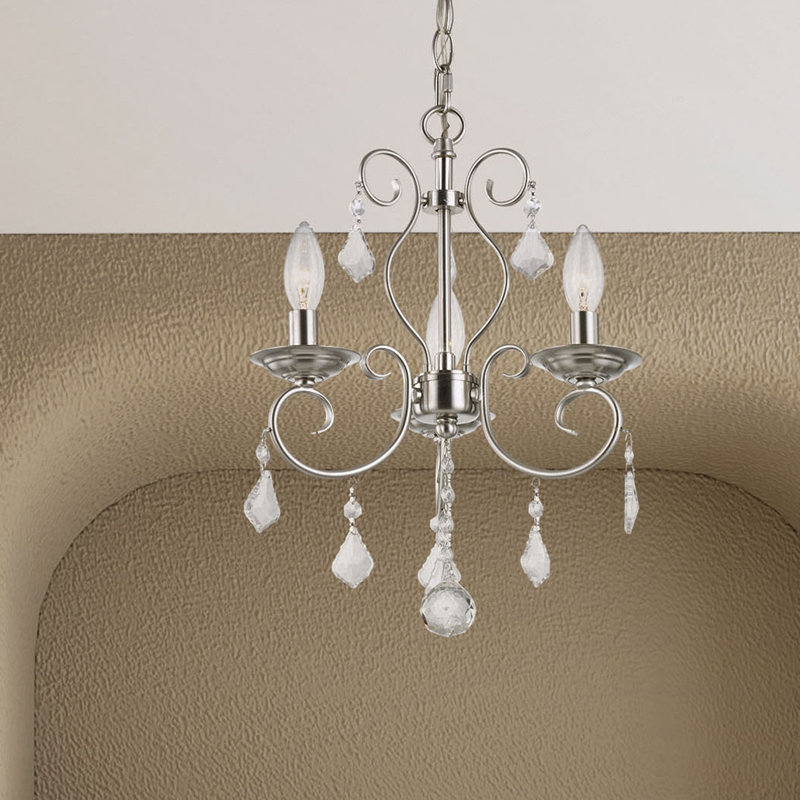 Dockray Dimmable Classic / Traditional Chandelier, Brushed Nickel, 5