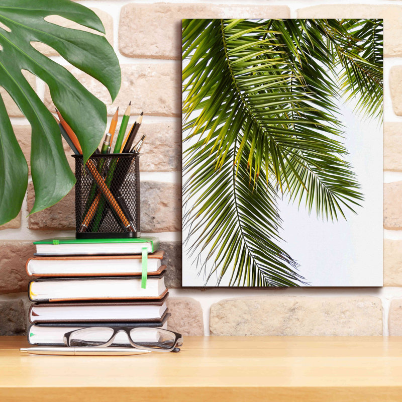 «Palm Leaves» par Lexie Greer, H 16 po x l 12 po x P 0,75 po