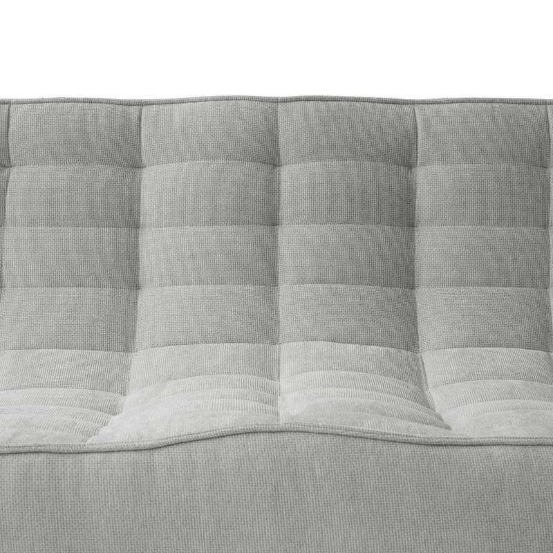 Canapé en tissu de chenille rembourré Boneless Nedek, Mélange de lin gris clair, H 29,95 po x l 82,71 po x P 35,86 po, 3