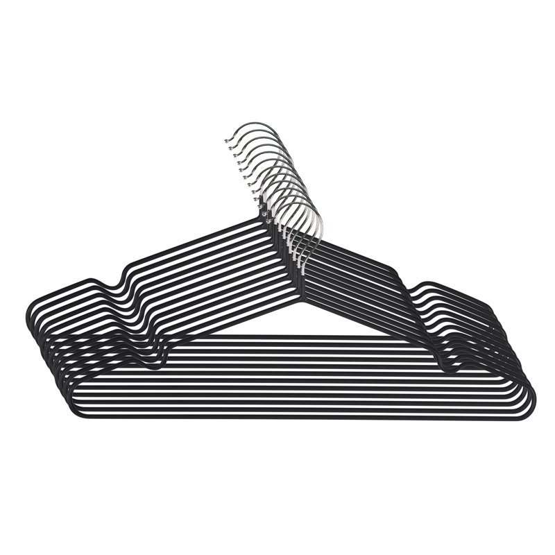 Simplify 12 Pack Metal Hangers, Black
