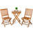 Kaecyn Square Solid Wood 2 - Person Seating Group Foldable Conversation Set