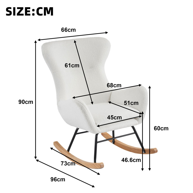 Caenas Rocking Chair, White