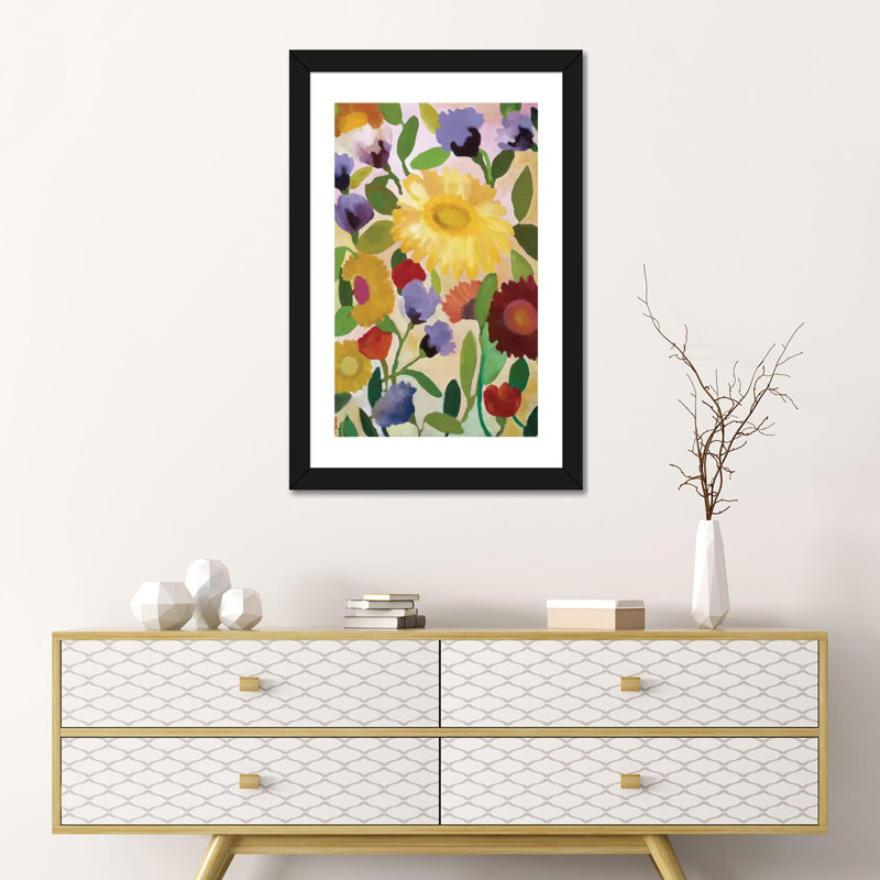Iris par Kim Parker - reproduction d'art, Blanc, H 24 po x l 16 po x P 1 po, Papier noir