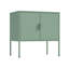 Armoire d'appoint moderne en acier inoxydable 24 po avec 2 tablettes réglables Ava-851075095