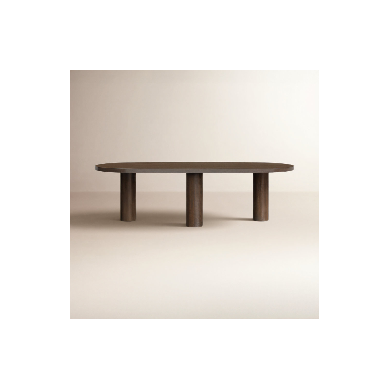 Toriano 52" Solid Wood Oval Coffee Table, Brown