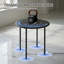 Table d'appoint ronde en acier Florman - Table de bout intérieure / extérieure polyvalente pour le salon, la chambre à coucher, la cour, le balcon ou le bureau