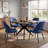 45.2" Square Pedestal Dining Table With Metal Base-1442326017