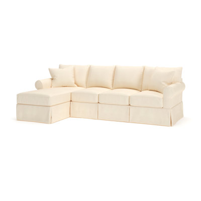 Amari Slipcovered Sectional with Sleeper Sofa