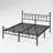 14''Queen Bed Frame , Metal Platform Bed Frame With Headboard & Hemisphere Ball Joint Connection, Heavy Duty Steel Slats Support, No Box Spring Needed, Black-135893705