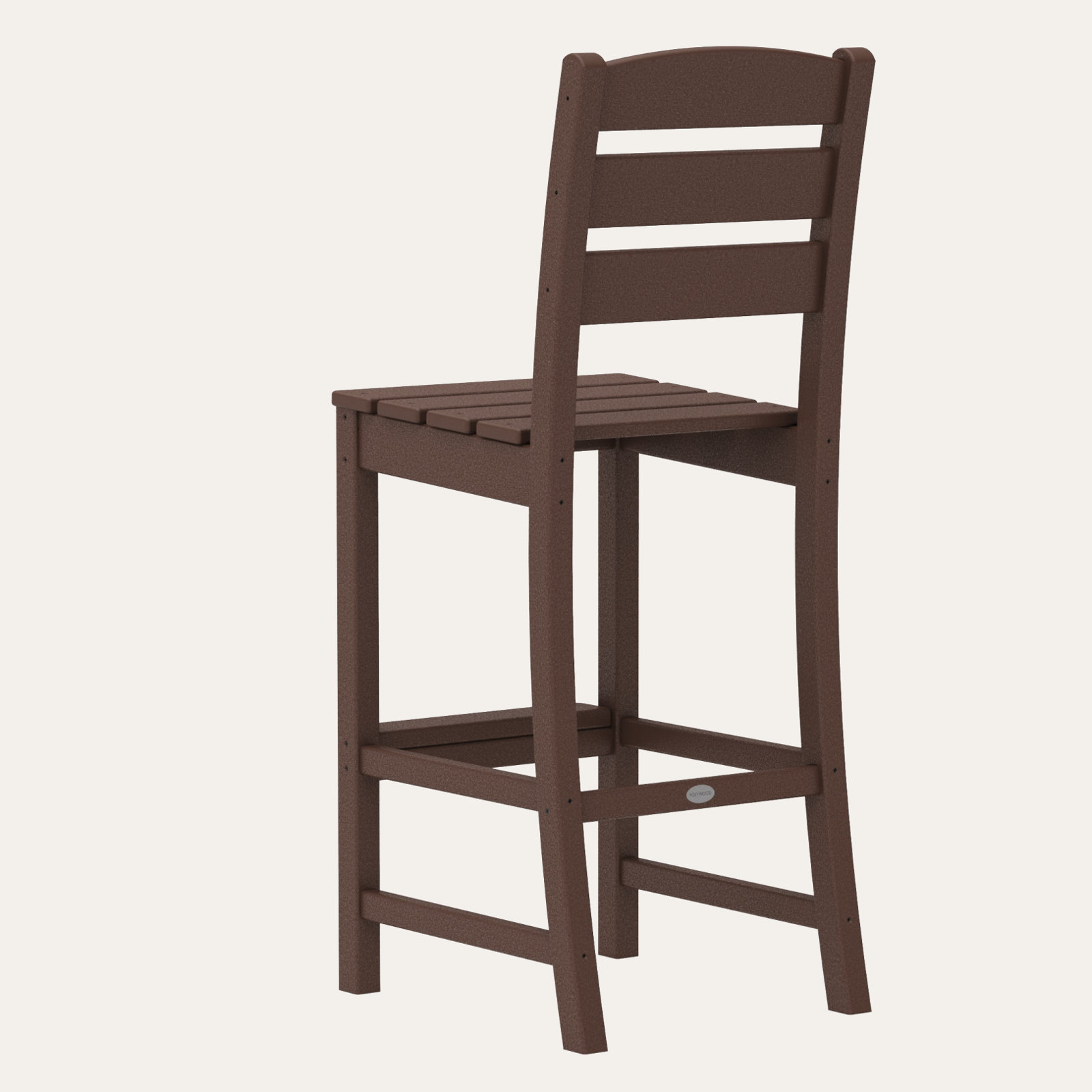 POLYWOOD® Lakeside Armless Patio Bar Stool, Mahogany