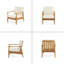 Ensemble de mobilier d'extérieur en teck avec coussins épais en acacia Club Chairs