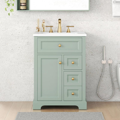 Armoire de salle de bain en céramique de pin