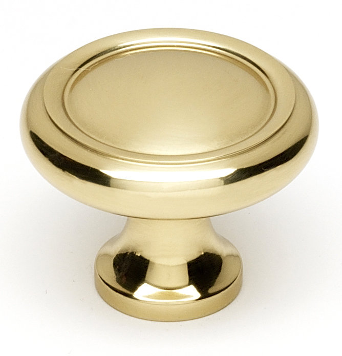 Mushroom Knob, Polished Brass, 1.13" H x 1.75" W x 0.81" D