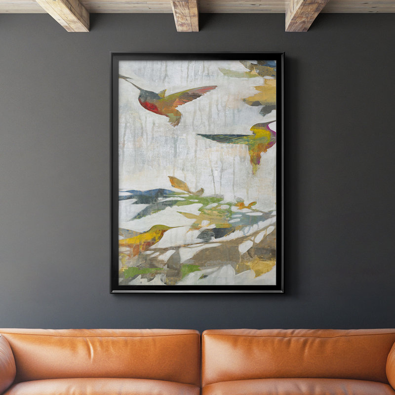 Reproduction encadrée de qualité supérieure Garden Party V2 - prête à être accrochée, H 42,5 po x l 30,5 po x P 1 po, Noir