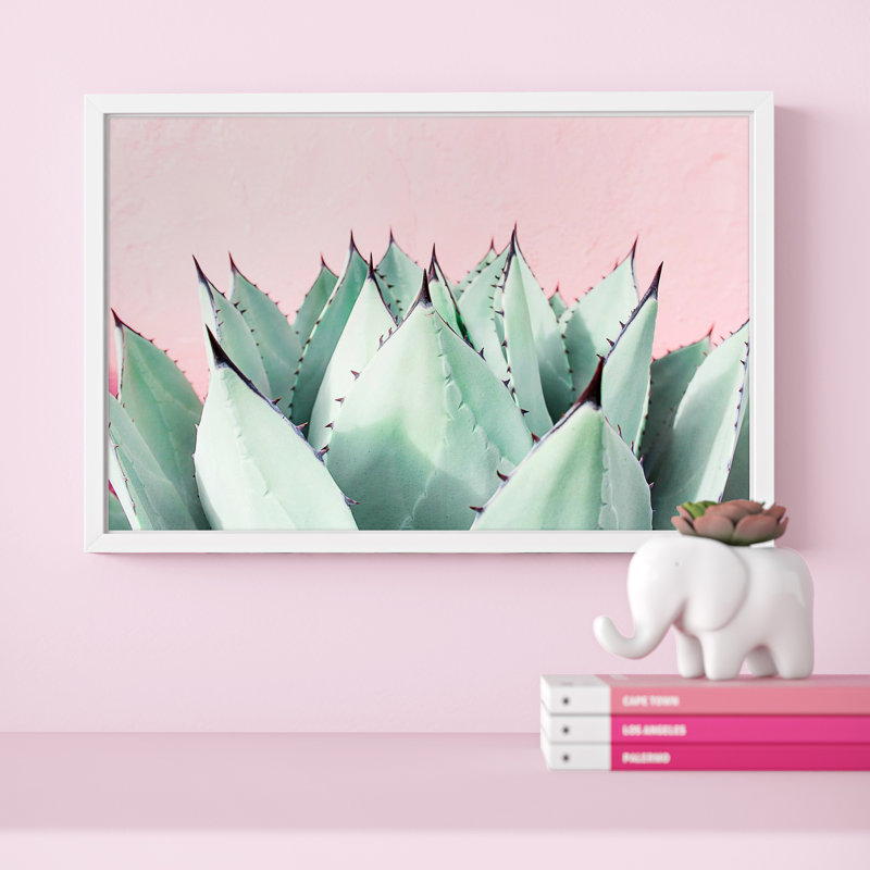 Abdirazaq Sweet Succulents - impression sur papier, H 12 po x l 18 po x p 1,5 po, Cadre flottant blanc