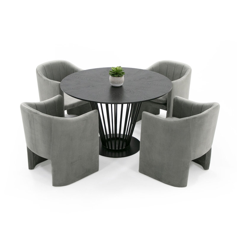 Conroy Round Metal Base Dining Table