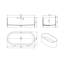63" Solid Surface Freestanding Bathtub