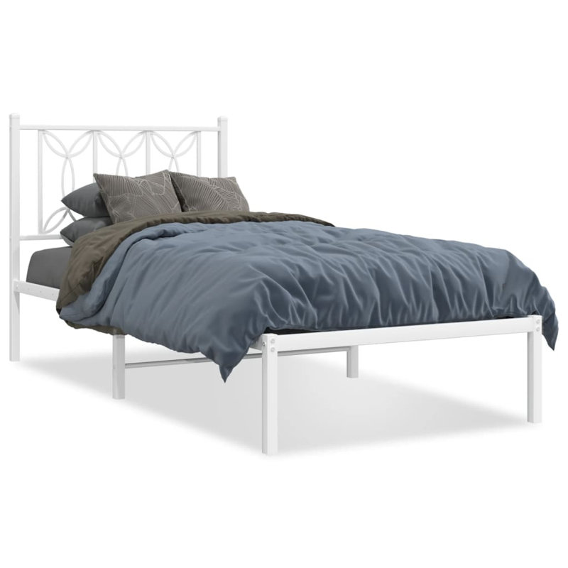 Gonzales Metal Bed, Single (3'), White