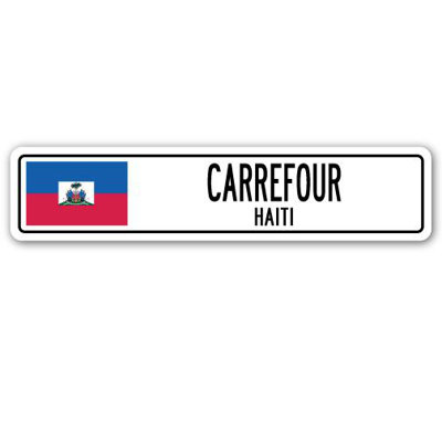 Bonney Carrefour, Haiti Flag Aluminum Street Sign -  Trinx, C29D5469F3B543178A1CCE4DCE611654