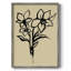 Encre florale I, impression encadrée - bois massif-468715834