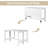 Farmhouse Wood Extendable Dining Table With Drop Leaf For Small Places, White-1170320301