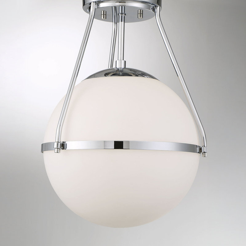 Amirah 1-Light Ceiling Light in Chrome, Chrome