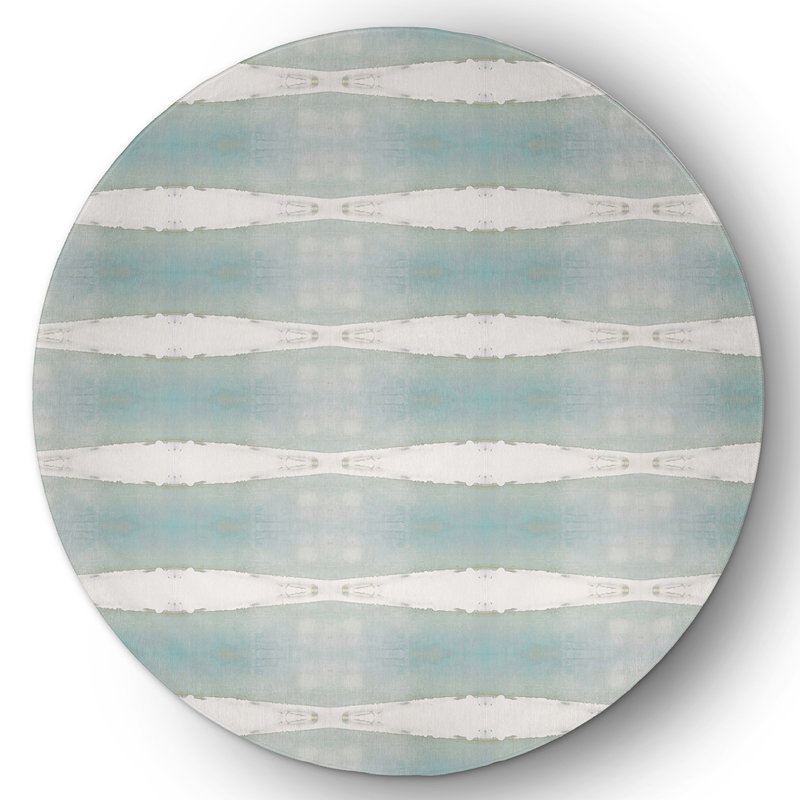 Chenille Geometric Indoor Rug, Round 5'