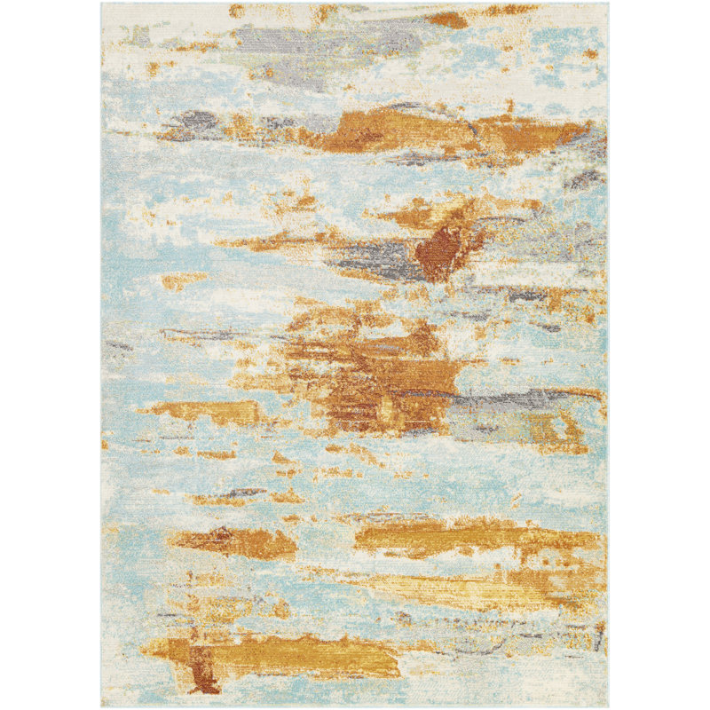 Tapis safran / rouille Stromsburg, Rectangle 7 pi 10 po x 10 pi