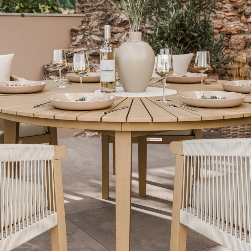 Roma 6 Seater Rope Dining Set Terrazzo Insert