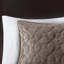 Courtepointe en velours taupe double / grand - 3 pièces, courtepointe géométrique pour chaleur et fascination, 1 courtepointe, 2 taies décoratives, coton rembourré Grace-117370916-117370917