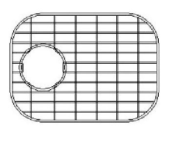Grille d’évier 13,88" x 8,88" pour évier de cuisine à gauche à cuves de calibre 16