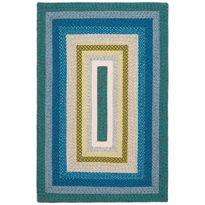 Braided 323 Area Indoor/Outdoor Area Rug In Navy / Green