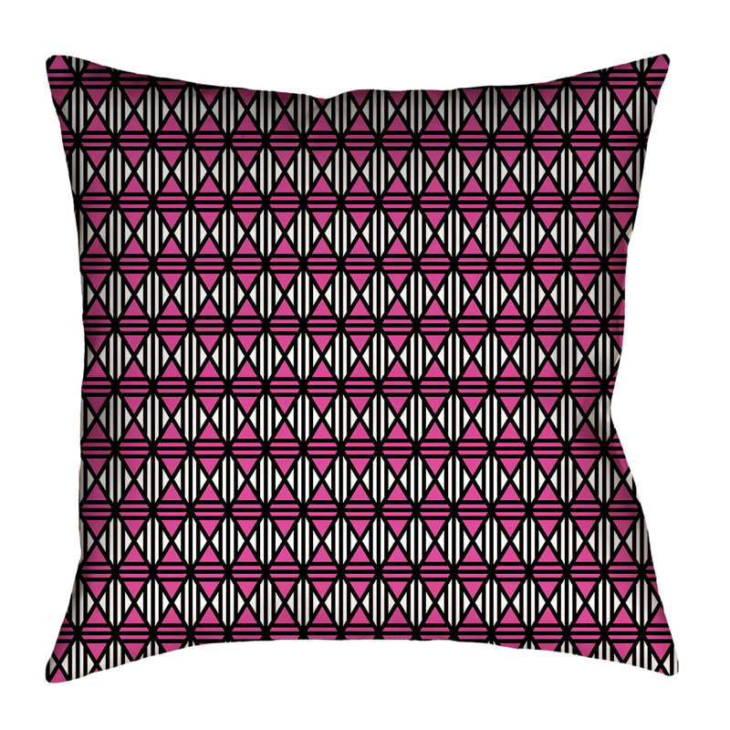 Coussin Katelyn Elizabeth, 14 po x 14 po, Polyester sergé, Rose