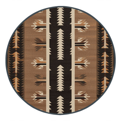 Washable Arrowhead Geometry Southwestern Area Rug