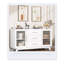 Buffet de 56 po avec tiroir, grand buffet avec tablettes réglables et porte en verre cannelé, armoire à café moderne-925014852