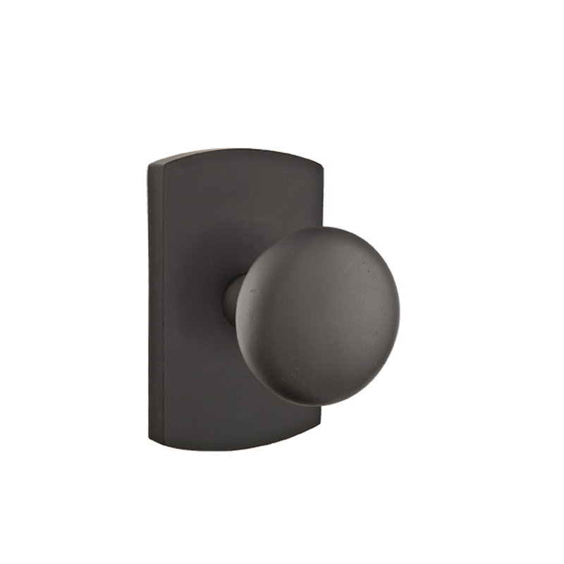 Passage Winchester Knob with # 4 Rose, Flat Black Bronze