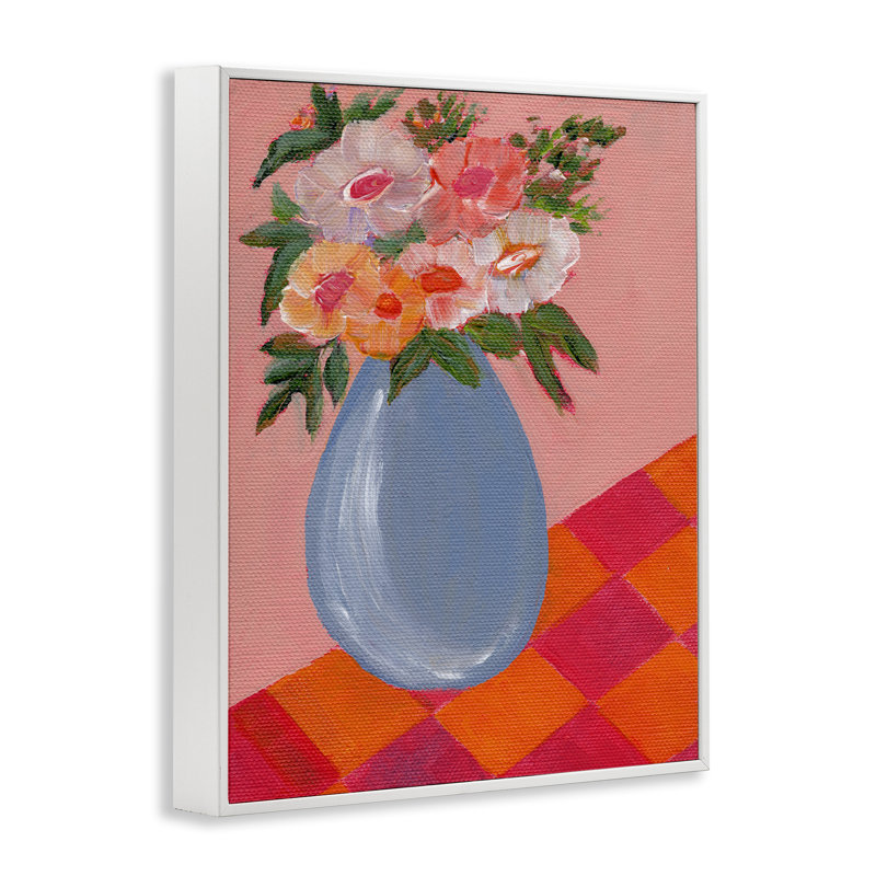  Art de giclée encadrée de rose vif par Nikita Jariwala, H 20 po x l 16 po, Giclée encadrée blanc bord de mer