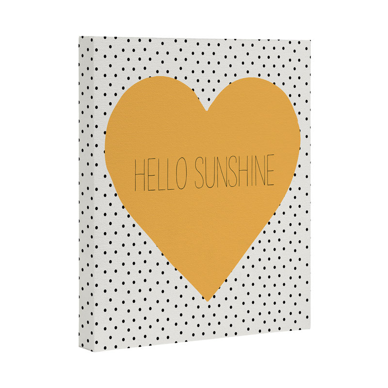 « hello soleil », impression sur toile tendue, H 20 po x l 16 po x P 1,5 po