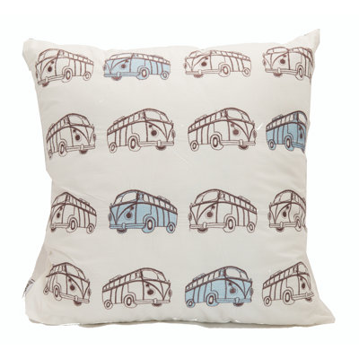 Combi Van Embroidered Throw Pillow