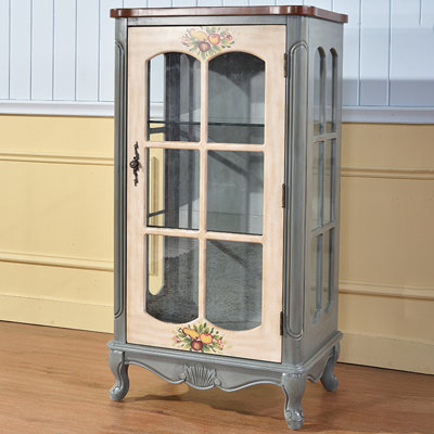 Blue+White+Nut-brown Solid Wood+Glass Display Cases